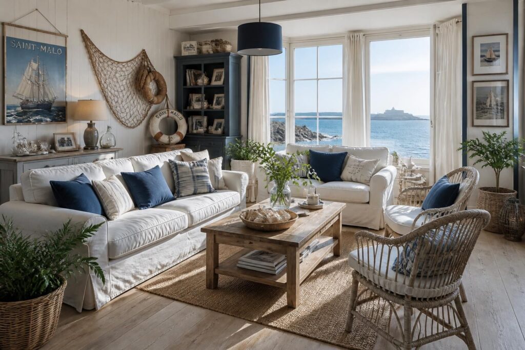 Décoration bord de mer : l’esprit malouin pour une maison lumineuse